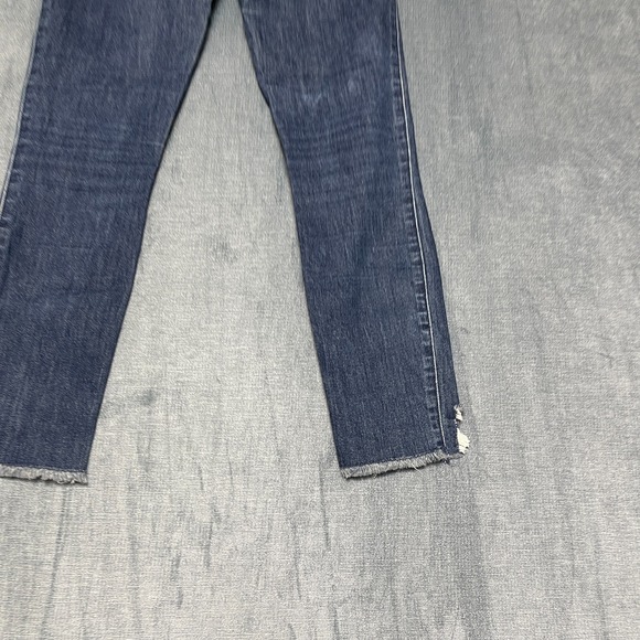 Abercrombie & Fitch Ankle Jeans Womens 4/27 Blue Denim Cotton High Rise Raw Hem - Picture 2 of 15